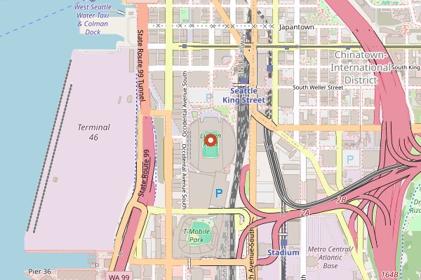 Map showing Taste Washington in Seattle