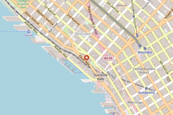 Map showing Aerlume in Seattle