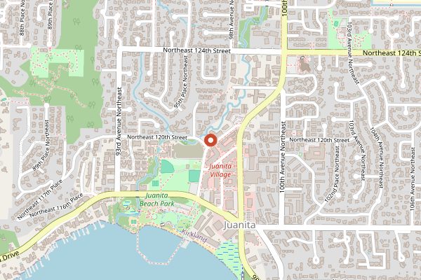 Map showing Cafe Juanita in Seattle