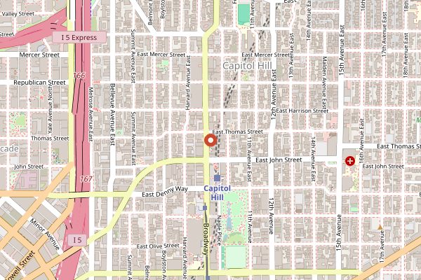 Map showing Rondo Japanese Kitchen in Seattle