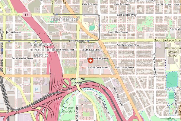 Map showing Hello Em Viet Coffee and Roastery in Seattle