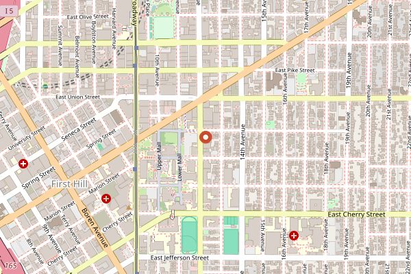 Map showing Canon in Seattle