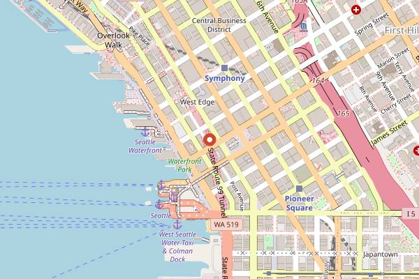 Map showing Bookstore Bar & Cafe in Seattle