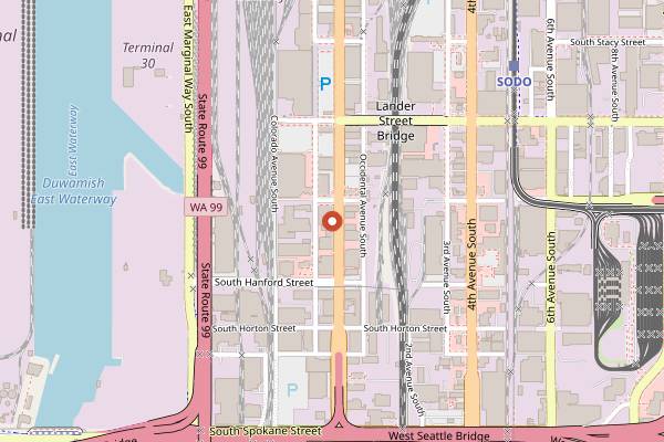 Map showing Monkey Loft in Seattle