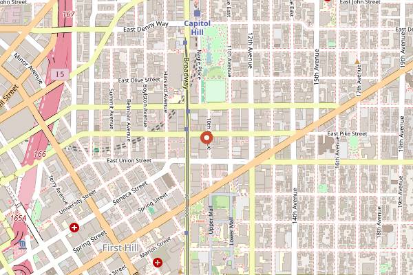 Map showing Neumos in Seattle