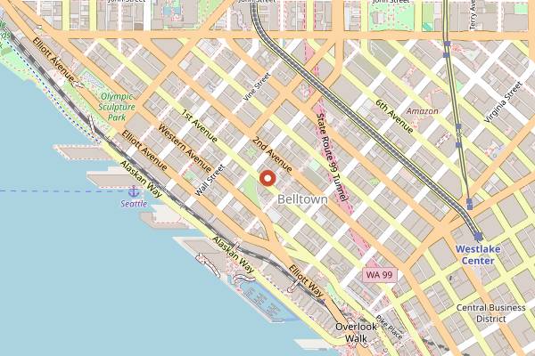 Map showing Screwdriver Bar in Seattle