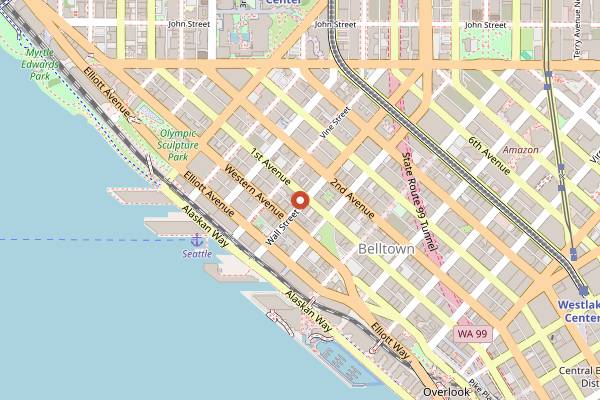 Map showing The Crocodile in Seattle