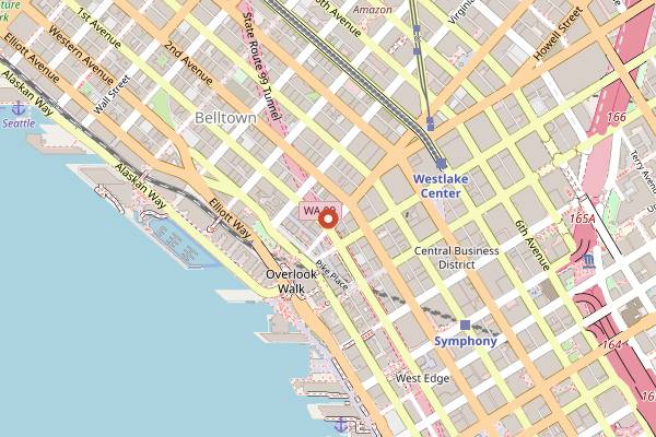 Map showing The Nest in Seattle