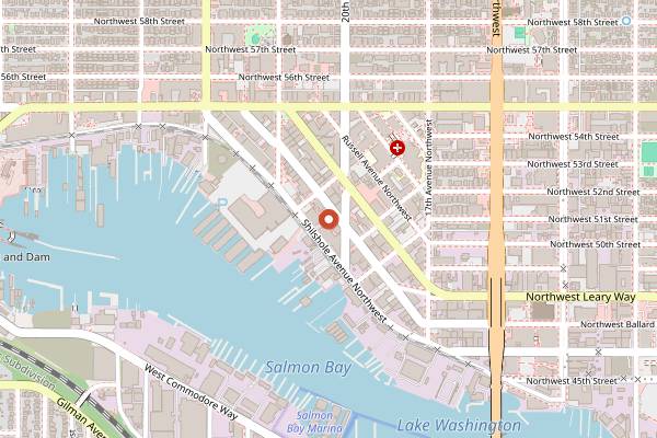 Map showing Tractor Tavern in Seattle
