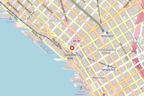 Map showing Piroshky Piroshky in Seattle