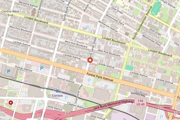 Map showing Retreat Gastropub in St. Louis