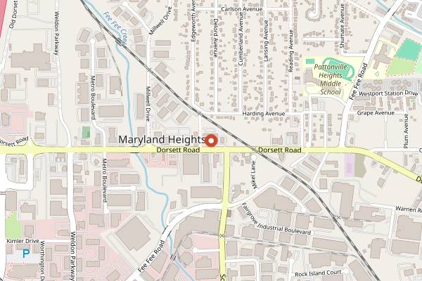 Map showing Six Mile Bridge Beer Taproom in St. Louis