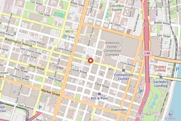 Map showing Rooster in St. Louis