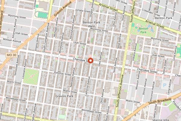 Map showing La Vallesana in St. Louis