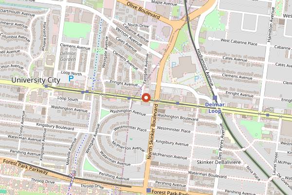 Map showing Blueprint Coffee in St. Louis