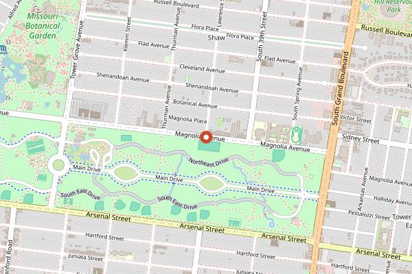 Map showing Festival of Nations in St. Louis