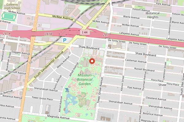 Map showing Japanese Festival in St. Louis