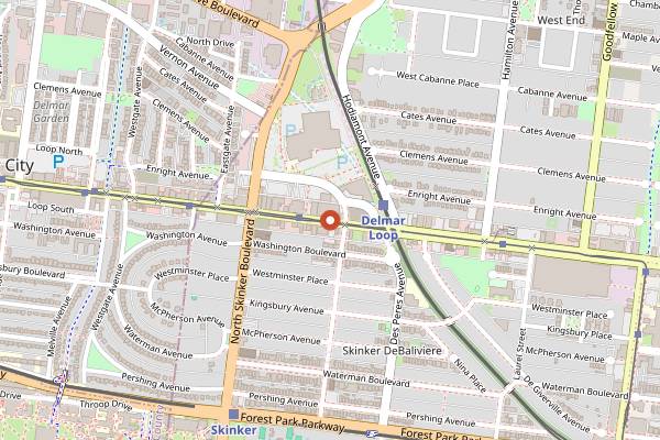 Map showing Eclipse in St. Louis