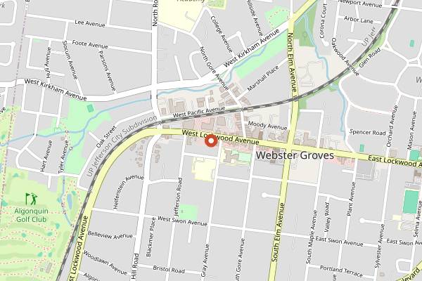 Map showing Olive + Oak in St. Louis