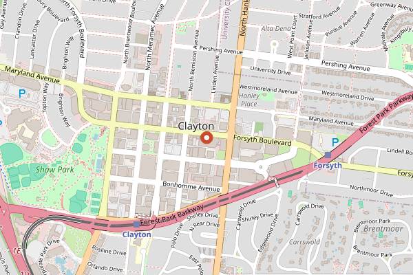 Map showing Pastaria in St. Louis