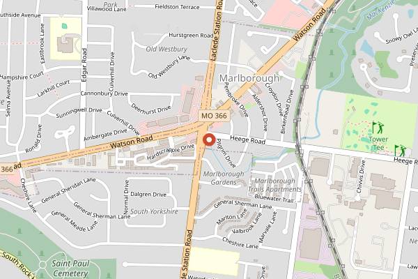 Map showing Courtesy Diner (Laclede Station) in St. Louis