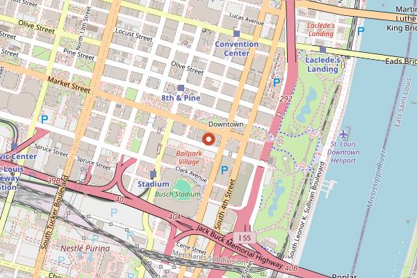 Map showing Three Sixty in St. Louis