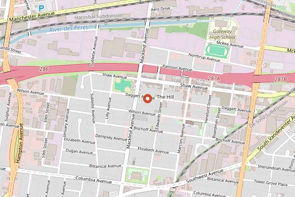 Map showing Gian-Tony's Ristorante in St. Louis