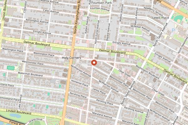 Map showing Cocina Latina in St. Louis