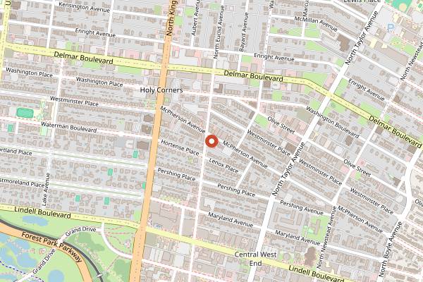 Map showing LaPez Mod Mex in St. Louis