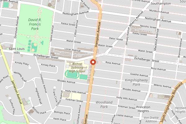 Map showing Mom's Deli in St. Louis