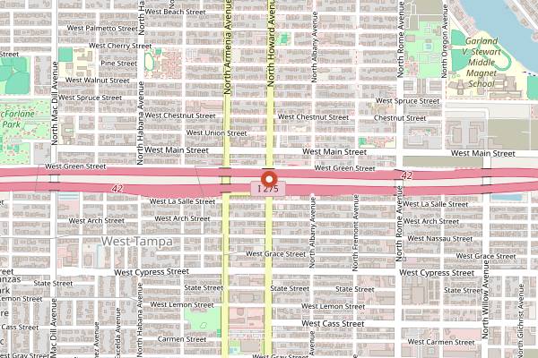 Map showing Casino Bakery in Tampa