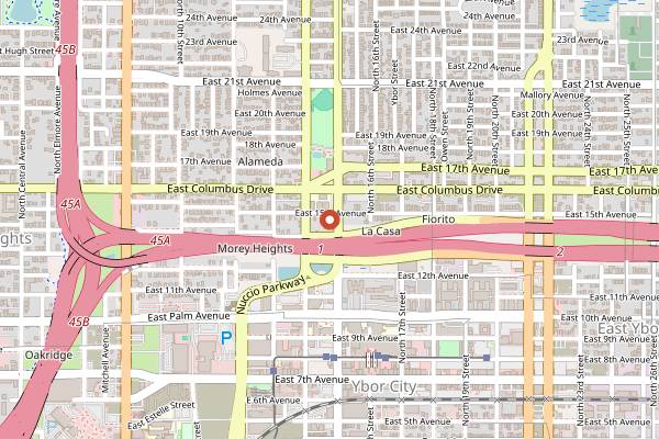 Map showing La Segunda Central Bakery in Tampa