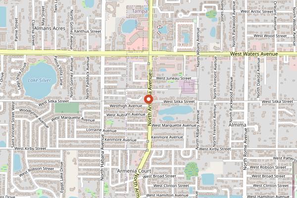 Map showing Olympia Pastry Shop in Tampa