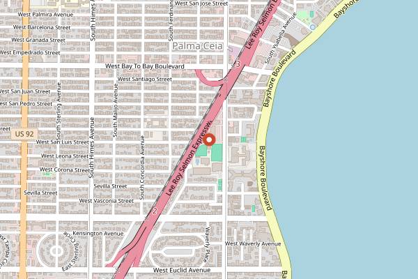 Map showing Pane Rustica in Tampa