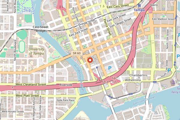Map showing Hotel Bar in Tampa
