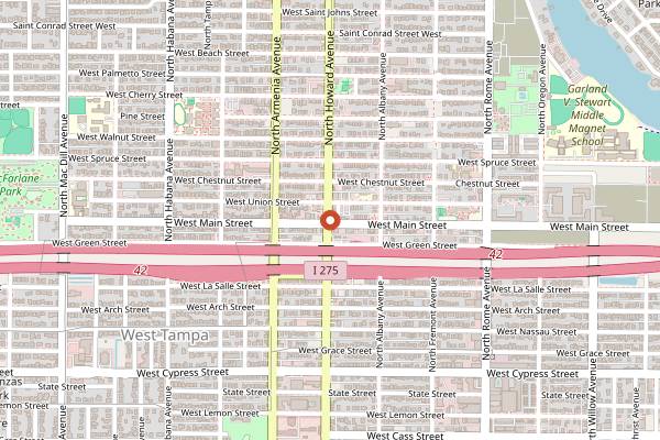 Map showing Rome and Fig Cocktail Bar in Tampa