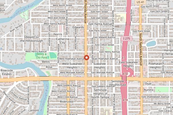 Map showing Tanto in Tampa