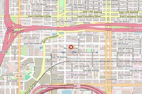 Map showing The Castle in Tampa