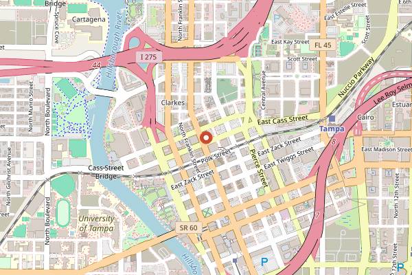 Map showing The Dan in Tampa