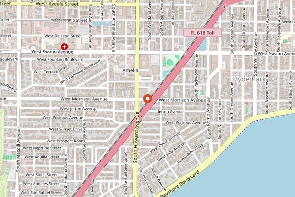 Map showing Tiny Tap Tavern in Tampa