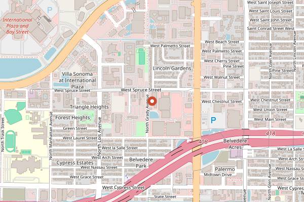 Map showing Cigar City Brewing in Tampa