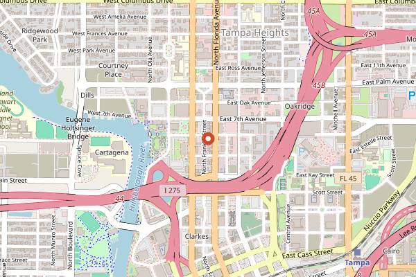 Map showing Hidden Springs Ale Works in Tampa
