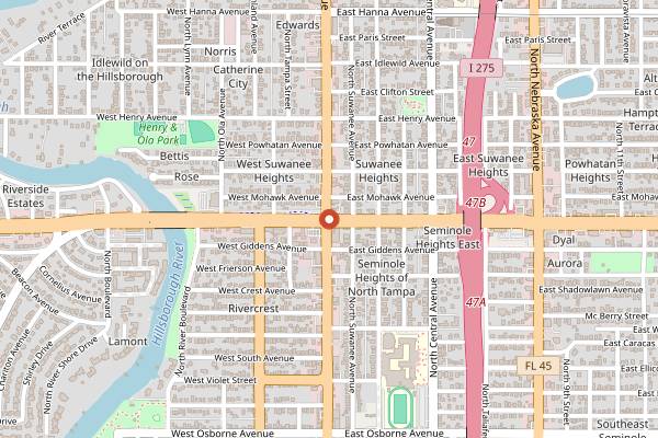 Map showing Sky Puppy Brewing in Tampa