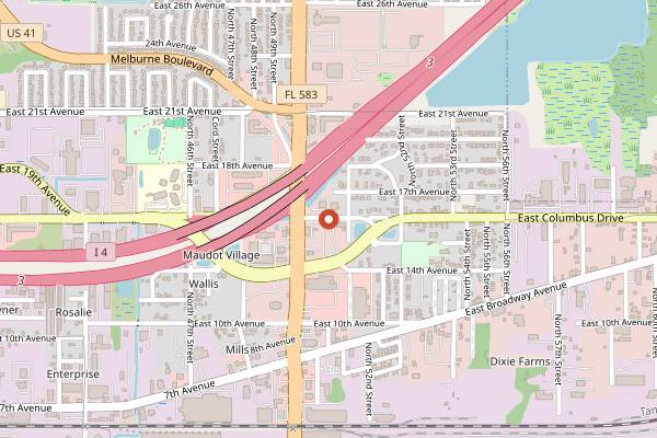 Map showing Brocato's Cuban Sandwich Shop in Tampa