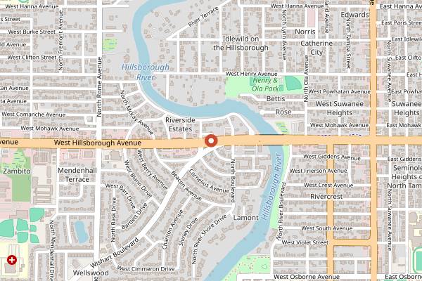 Map showing Mar Jaylis Cuban Bakery in Tampa
