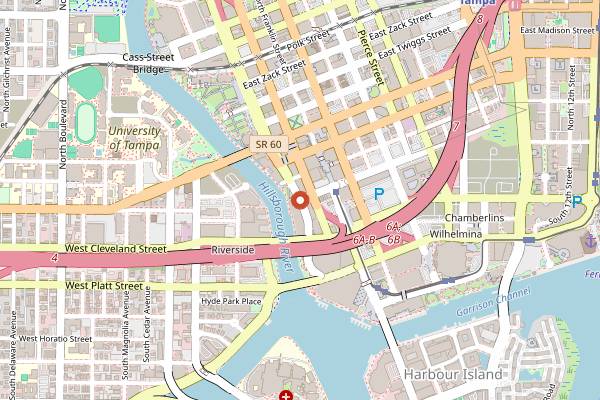 Map showing Tampa Bay Coffee Roastery in Tampa