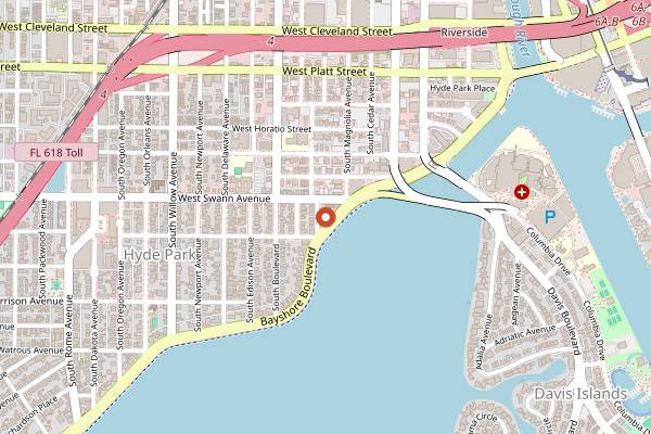 Map showing Forbici Modern Italian in Tampa
