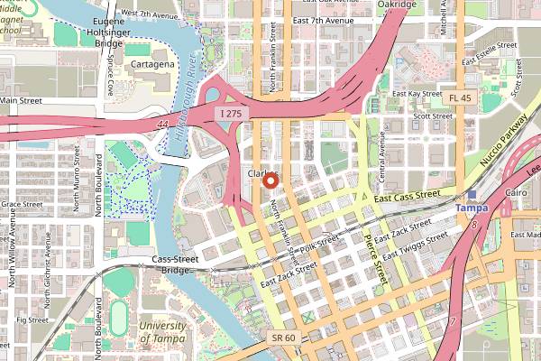 Map showing Ichicoro Imoto in Tampa