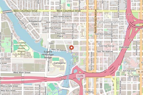 Map showing Kahwa Coffee Roasters in Tampa