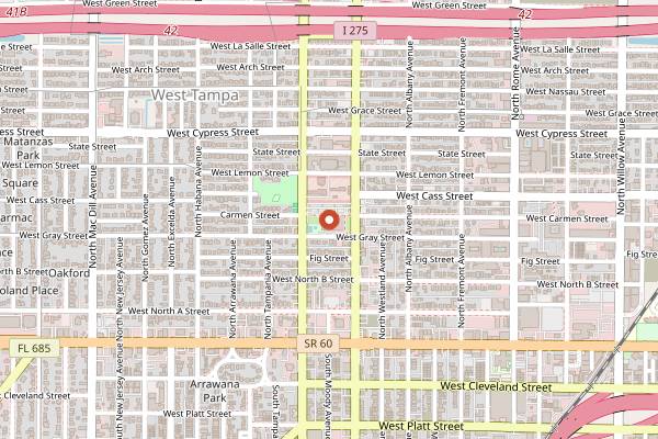 Map showing Crembo Bakery and Cafe in Tampa